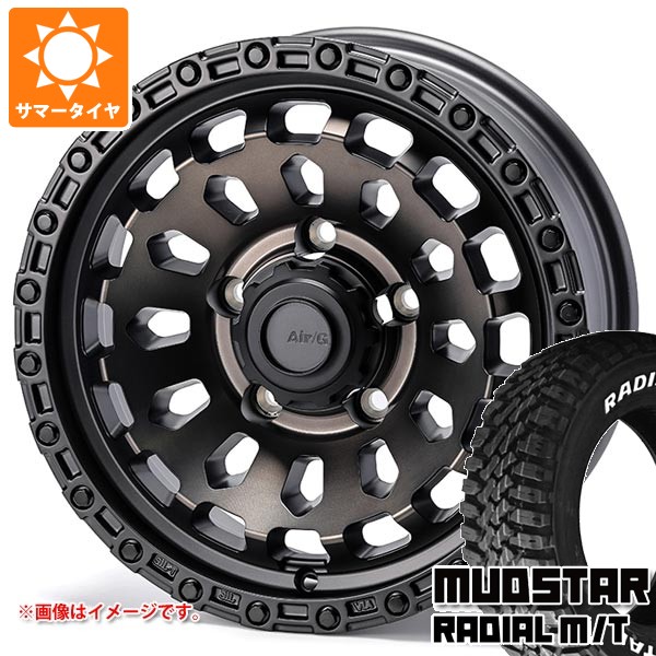 【タイヤ交換対象】スズキ ジムニーシエラ JB74W用 サマータイヤ マッドスター ラジアル M/T 215/70R16 100T ホワイトレター エアージー ヴァルカン 6.0-16 タイヤホイール4本セット