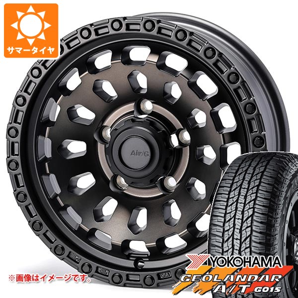 【タイヤ交換対象】5本セット スズキ ジムニーシエラ JB74W用 サマータイヤ ヨコハマ ジオランダー A/T G015 LT225/75R16 115/112R アウトラインホワイトレター エアージー ヴァルカン 6.0-16 タイヤホイール5本セット｜タイヤマックス