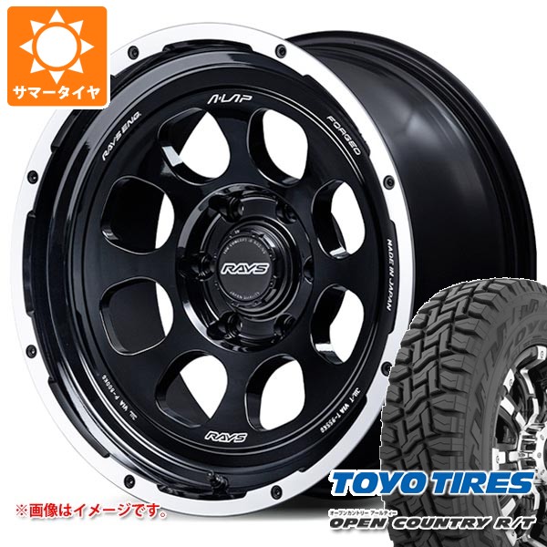 【タイヤ交換対象】トヨタ ハイラックス 120系用 サマータイヤ トーヨー オープンカントリー R/T 265/60R18 110Q ブラックレター レイズ エーラップ 08X 8.0-18 タイヤホイール4本セット