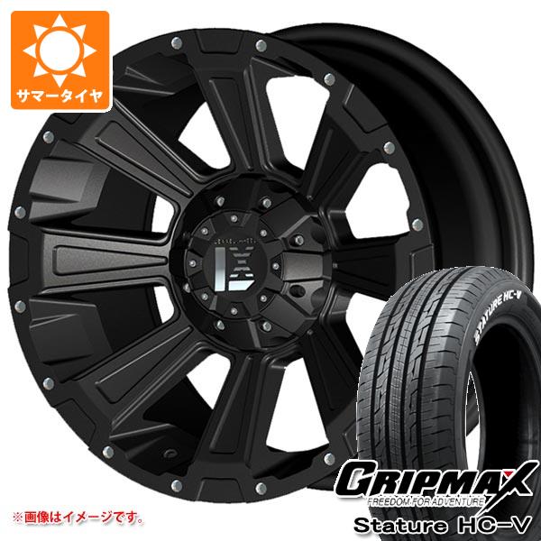 【タイヤ交換対象】ハイエース 200系用 サマータイヤ グリップマックス スタチャー HC-V 215/65R16C 109/107S ホワイトレター オフビート レクセル オフロードスタイル デスロック 7.0-16 タイヤホイール4本セット