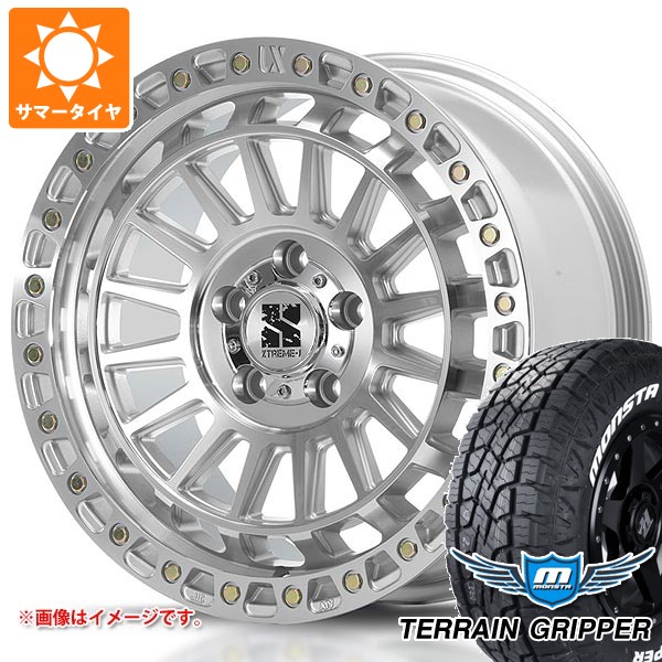 【タイヤ交換対象】ジープ ラングラー JK/JL系用 サマータイヤ モンスタ テレーングリッパー LT285/65R18 125/122Q ホワイトレター MLJ エクストリームJ XJ08 タイヤホイール4本セット