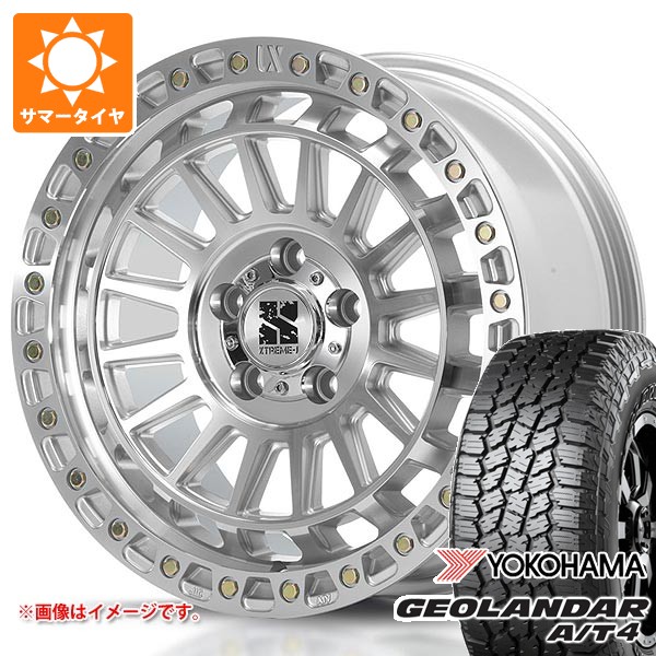 【タイヤ交換対象】5本セット ジープ ラングラー JK/JL系用 サマータイヤ ヨコハマ ジオランダー A/T4 G018 265/65R18 114H ブラックレター MLJ エクストリームJ XJ08 タイヤホイール5本セット