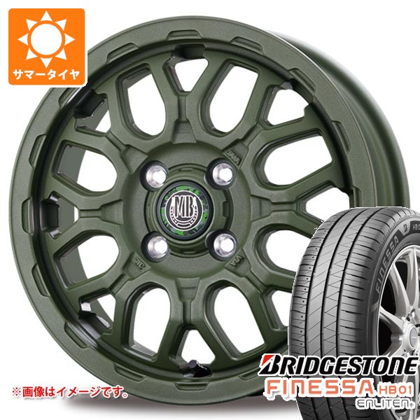 【タイヤ交換対象】サマータイヤ 165/55R14 72V ブリヂストン フィネッサ HB01 インターミラノ マッドバーン XR-800M ME 4.5-14 タイヤホイール4本セット|タイヤマックス
