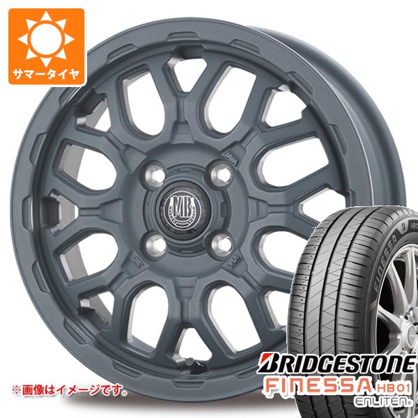 【タイヤ交換対象】サマータイヤ 165/55R14 72V ブリヂストン フィネッサ HB01 インターミラノ マッドバーン XR-800M ME 4.5-14 タイヤホイール4本セット|タイヤマックス