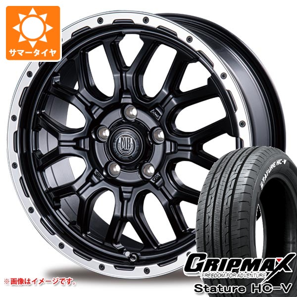 【タイヤ交換対象】ニッサン T31エクストレイル用 サマータイヤ グリップマックス スタチャー HC-V 215/65R16C 109/107S ホワイトレター インターミラノ マッドバーン XR-800M 6.5-16 タイヤホイール4本セット