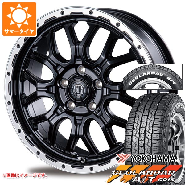 【タイヤ交換対象】ニッサン T31エクストレイル用 サマータイヤ ヨコハマ ジオランダー A/T G015 215/65R16C 109/107S ホワイトレター インターミラノ マッドバーン XR-800M 6.5-16 タイヤホイール4本セット