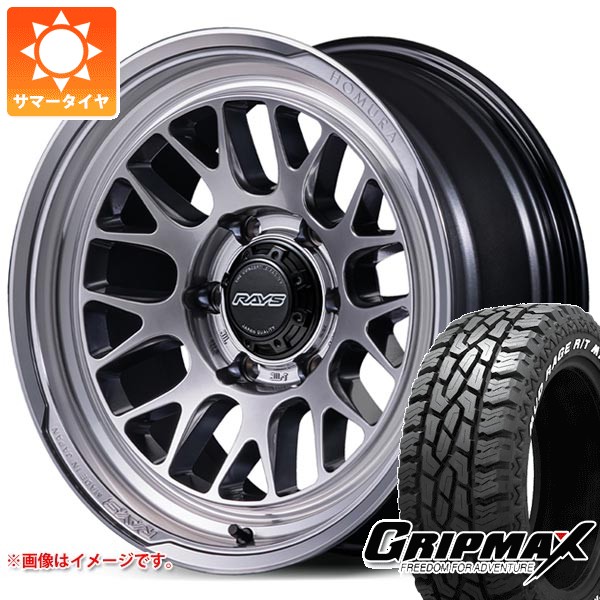 【タイヤ交換対象】5本セット スズキ ジムニーシエラ JB74W用 サマータイヤ グリップマックス マッドレイジ R/T MAX LT185/85R16 105/103Q ホワイトレター レイズ ホムラ 2x9L-RA 6.0-16 タイヤホイール5本セット