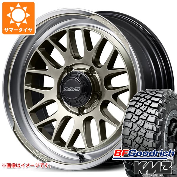 【タイヤ交換対象】5本セット スズキ ジムニーノマド JC74W用 サマータイヤ BFグッドリッチ マッドテレーンT/A KM3 LT225/75R16 115/112Q レイズ ホムラ 2x9L-RA 6.0-16 タイヤホイール5本セット