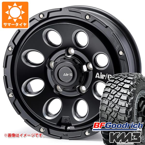 【タイヤ交換対象】スズキ ジムニーシエラ JB74W用 サマータイヤ BFグッドリッチ マッドテレーンT/A KM3 LT225/75R16 115/112Q エアージー マッシヴ 6.0-16 タイヤホイール4本セット|タイヤマックス