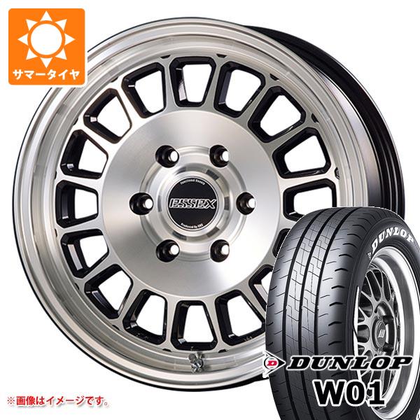 【タイヤ交換対象】トヨタ ハイエース 200系用 サマータイヤ ダンロップ W01 215/60R17C 109/107N ホワイトレター エセックス ENCD 6.5-17 タイヤホイール4本セット