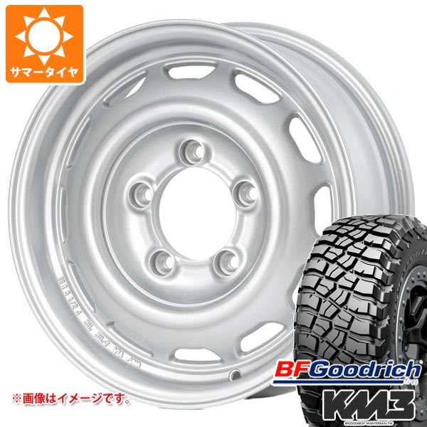 【タイヤ交換対象】スズキ ジムニー JB64W用 サマータイヤ BFグッドリッチ マッドテレーンT/A KM3 LT225/75R16 115/112Q アピオ ワイルドボア ベンチュラ 5.5-16 タイヤホイール4本セット