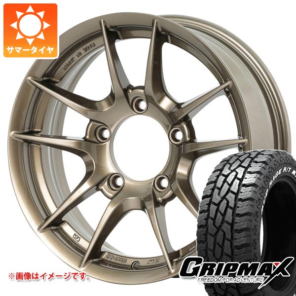 【タイヤ交換対象】スズキ ジムニー JB64W用 サマータイヤ グリップマックス マッドレイジ R/T MAX LT215/70R16 100/97R ホワイトレター アピオ ワイルドボア Z 5.5-16 タイヤホイール4本セット