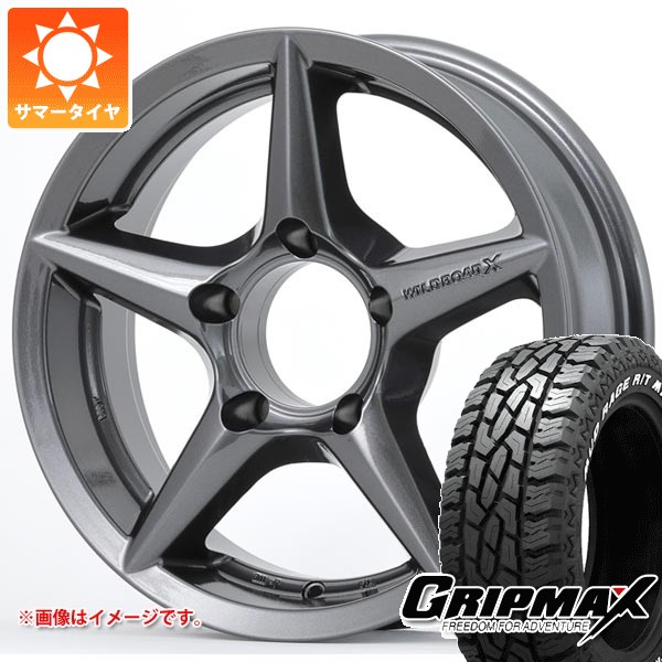 【タイヤ交換対象】5本セット スズキ ジムニー JB64W用 サマータイヤ グリップマックス マッドレイジ R/T MAX LT215/70R16 100/97R ホワイトレター アピオ ワイルドボア X2 5.5-16 タイヤホイール5本セット
