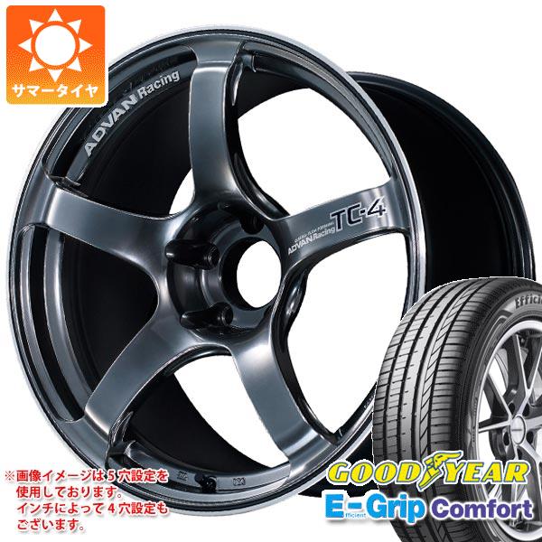 【タイヤ交換対象】サマータイヤ 215/40R18 89W XL グッドイヤー エフィシエントグリップコンフォート アドバンレーシング TC-4 7.5-18 タイヤホイール4本セット 134,500円