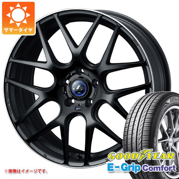 【タイヤ交換対象】サマータイヤ 225/55R17 97W グッドイヤー エフィシエントグリップコンフォート レオニス ナヴィア 06 7.0-17 タイヤホイール4本セット