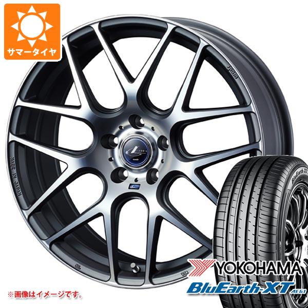 【タイヤ交換対象】サマータイヤ 215/50R18 92V ヨコハマ ブルーアースXT AE61 レオニス ナヴィア 06 7.0-18 タイヤホイール4本セット