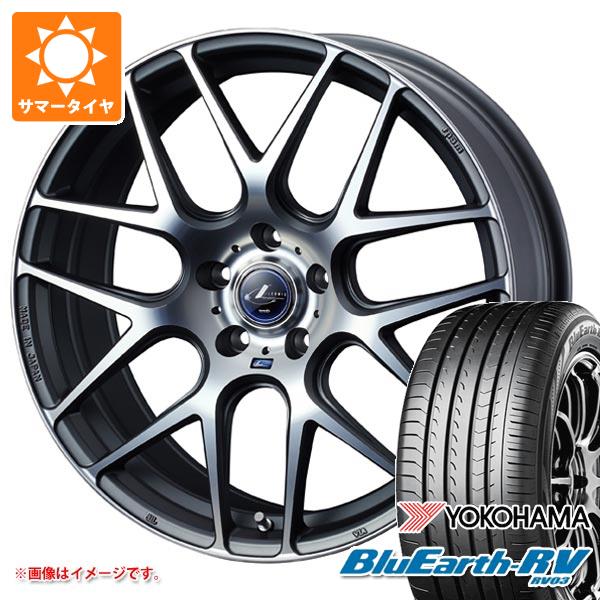 【タイヤ交換対象】サマータイヤ 225/55R17 101V XL ヨコハマ ブルーアースRV RV03 レオニス ナヴィア 06 7.0-17 タイヤホイール4本セット