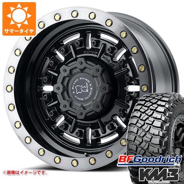 【タイヤ交換対象】5本セット FJクルーザー 10系用 サマータイヤ BFグッドリッチ マッドテレーンT/A KM3 LT265/70R17 121/118Q ブラックライノ エイブラムス 8.5-17 タイヤホイール5本セット