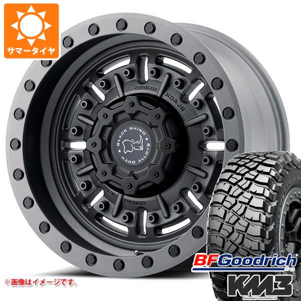 【タイヤ交換対象】5本セット FJクルーザー 10系用 サマータイヤ BFグッドリッチ マッドテレーンT/A KM3 LT265/70R17 121/118Q ブラックライノ エイブラムス 8.5-17 タイヤホイール5本セット