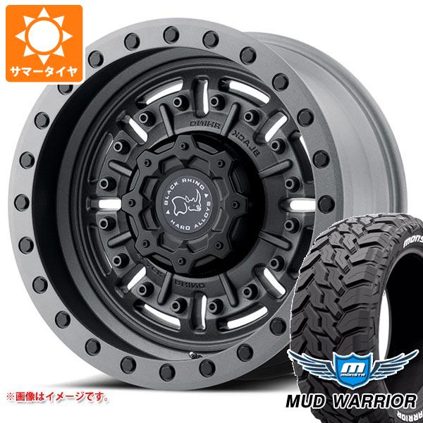 【タイヤ交換対象】ハイラックス 120系用 サマータイヤ モンスタ マッドウォーリアー LT265/70R17 121/118Q ホワイトレター ブラックライノ エイブラムス 8.5-17 タイヤホイール4本セット