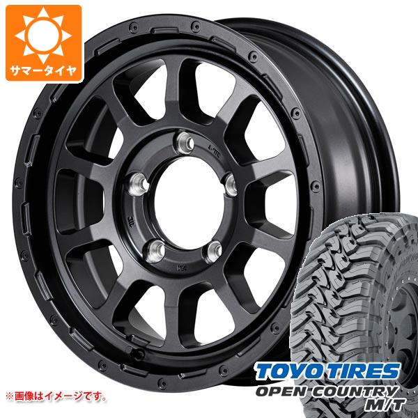 【タイヤ交換対象】5本セット ジムニー JB64W用 サマータイヤ トーヨー オープンカントリー M/T LT225/75R16 103/100Q ホワイトレター ナイトロパワー M10 パーシング バレルブラックエディション 5.5-16 タイヤホイール5本セット