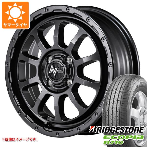 【タイヤ交換対象】ハスラー用 サマータイヤ ブリヂストン エコピア R710 165/80R14 91/90N (165R14 6PR相当) ナイトロパワー M10 パーシング バレルブラックエディション 4.5-14 タイヤホイール4本セット|タイヤマックス