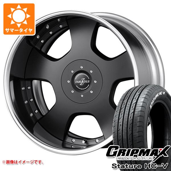 【タイヤ交換対象】NV350キャラバン E26用 サマータイヤ グリップマックス スタチャー HC-V 225/50R18C 107/105H ホワイトレター ファブレス プロファンド LD-5 7.0-18 タイヤホイール4本セット