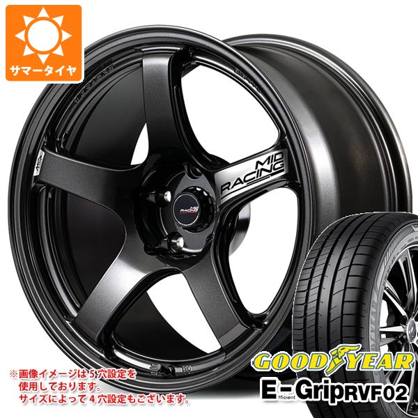 【タイヤ交換対象】サマータイヤ 215/45R17 91W XL グッドイヤー エフィシエントグリップ RVF02 MID レーシング R50 エボ 7.5-17 タイヤホイール4本セット