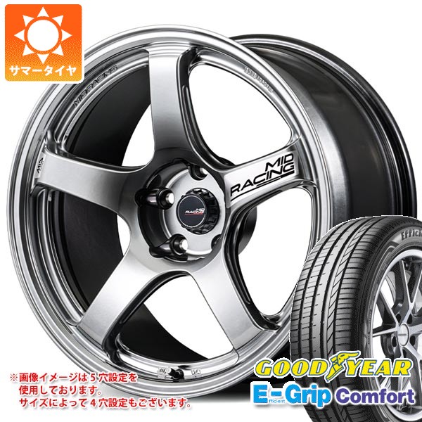 【タイヤ交換対象】サマータイヤ 215/45R18 93W XL グッドイヤー エフィシエントグリップコンフォート MID レーシング R50 エボ 7.5-18 タイヤホイール4本セット｜タイヤマックス