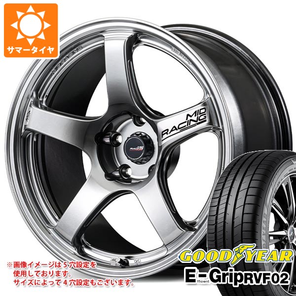 【タイヤ交換対象】サマータイヤ 215/50R17 95V XL グッドイヤー エフィシエントグリップ RVF02 MID レーシング R50 エボ 7.5-17 タイヤホイール4本セット 107,950円