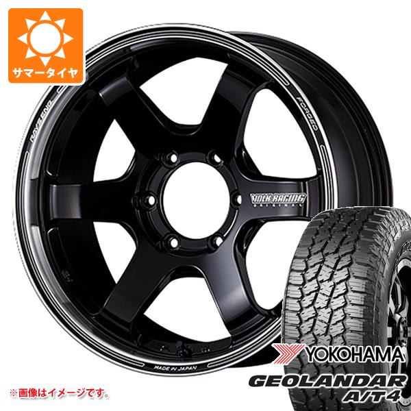 【タイヤ交換対象】トヨタ ハイラックス 120系用 サマータイヤ ヨコハマ ジオランダー A/T4 G018 LT265/60R18 119/116S ブラックレター レイズ ボルクレーシング TE37SB ツアラー 8.5-18 タイヤホイール4本セット