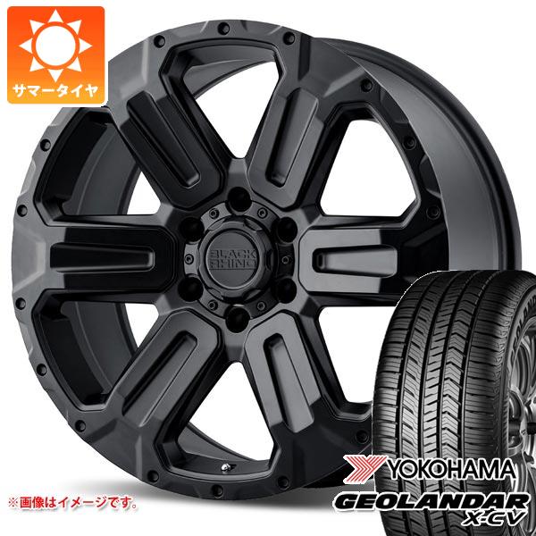 【タイヤ交換対象】ランドクルーザー300用 サマータイヤ ヨコハマ ジオランダー X-CV G057 265/55R20 109V G057E ブラックライノ ワナカ 9.0-20 タイヤホイール4本セット