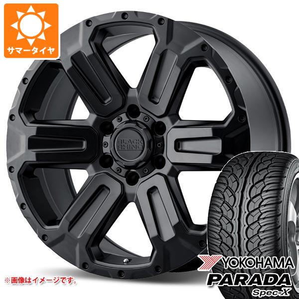 【タイヤ交換対象】ランドクルーザー300用 サマータイヤ ヨコハマ パラダ スペック-X PA02 275/55R20 117V REINF ブラックライノ ワナカ 9.0-20 タイヤホイール4本セット