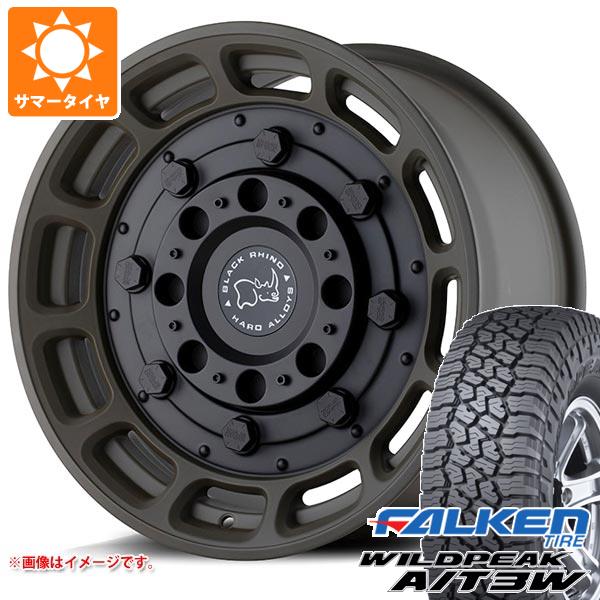 【タイヤ交換対象】ランドクルーザー プラド 150系用 サマータイヤ ファルケン ワイルドピーク A/T3W LT285/70R17 116Q ブラックライノ ウォートホッグ 8.5-17 タイヤホイール4本セット