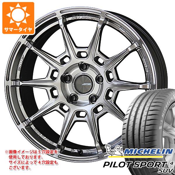 【タイヤ交換対象】サマータイヤ 225/60R18 100V ミシュラン パイロットスポーツ4 SUV ガレルナ レフィーノ 8.0-18 タイヤホイール4本セット