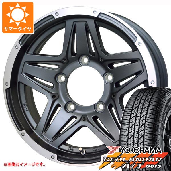 【タイヤ交換対象】スズキ ジムニーノマド JC74W用 サマータイヤ ヨコハマ ジオランダー A/T G015 LT225/75R16 115/112R アウトラインホワイトレター マッドクロス JB-01 6.0-16 タイヤホイール4本セット