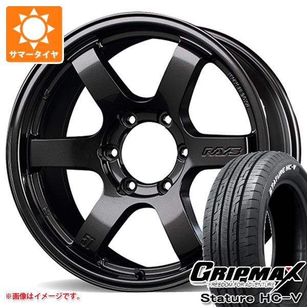 【タイヤ交換対象】ハイエース 200系用 サマータイヤ グリップマックス スタチャー HC-V 215/65R16C 109/107S ホワイトレター レイズ グラムライツ 57DR-X 6.5-16 タイヤホイール4本セット