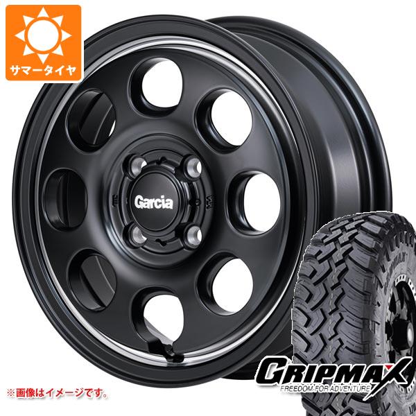 【タイヤ交換対象】ハスラー用 サマータイヤ グリップマックス マッドレイジ M/T 185R14C 102/100Q ホワイトレター ガルシア パーム8 4.5-14 タイヤホイール4本セット