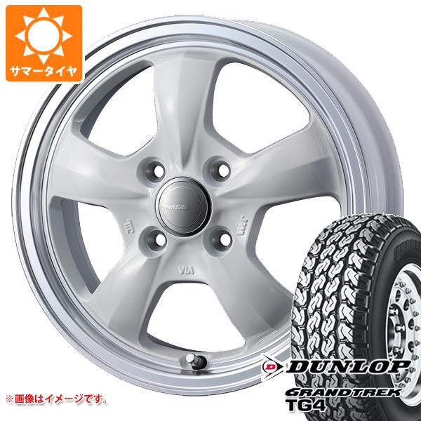 【タイヤ交換対象】ハイゼットトラック S500系用 サマータイヤ ダンロップ グラントレック TG4 165R14 6PR (165/80R14 91/90N相当) グラフト 5S 4.5-14 タイヤホイール4本セット