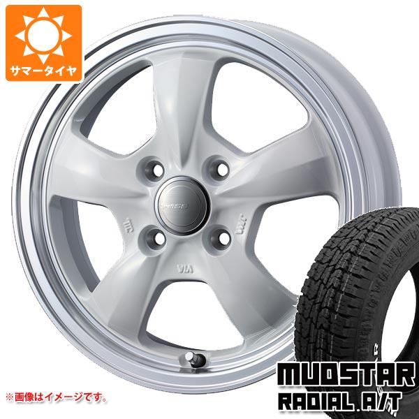 【タイヤ交換対象】サマータイヤ 165/65R14 79S マッドスター ラジアル A/T ホワイトレター グラフト 5S あげ軽 4.5-14 タイヤホイール4本セット｜タイヤマックス