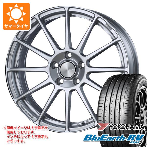 【タイヤ交換対象】サマータイヤ 215/45R18 93W XL ヨコハマ ブルーアースRV RV03 エンケイ パフォーマンスライン PF03 7.5-18 タイヤホイール4本セット｜タイヤマックス