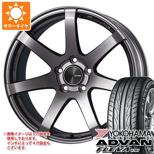 【タイヤ交換対象】サマータイヤ 195/40R17 81W XL ヨコハマ アドバン フレバ V701 エンケイ パフォーマンスライン PF07 7.0-17 タイヤホイール4本セット