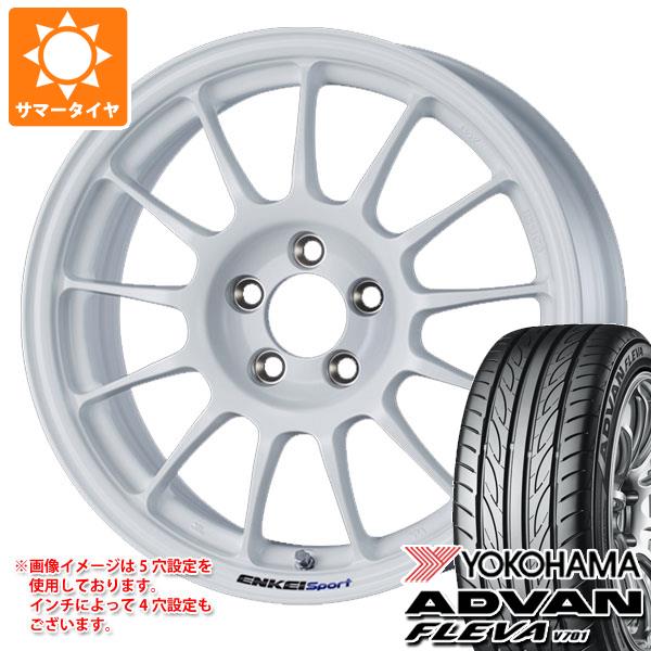【タイヤ交換対象】サマータイヤ 195/45R16 84W XL ヨコハマ アドバン フレバ V701 エンケイ スポーツ RC-T5 6.5-16 タイヤホイール4本セット