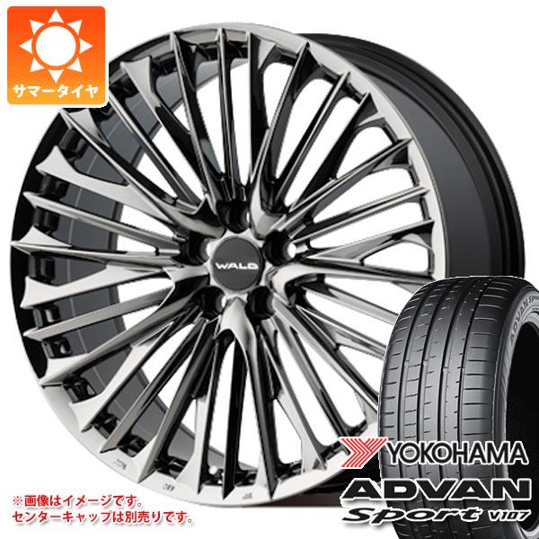 【タイヤ交換対象】アルファード 40系用 サマータイヤ ヨコハマ アドバンスポーツV107 255/40ZR21 (102Y) XL ヴァルド ジェニュインライン F001 9.0-21 タイヤホイール4本セット