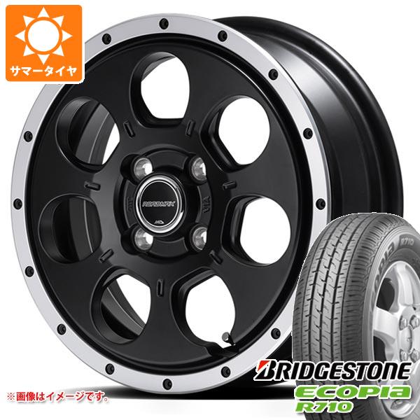 【タイヤ交換対象】キャリイ DA16T用 サマータイヤ ブリヂストン エコピア R710 145/80R12 80/78N (145R12 6PR相当) ロードマックス WO-7 4.0-12 タイヤホイール4本セット