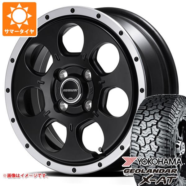 【タイヤ交換対象】ミツビシ デリカミニ B30系用 サマータイヤ ヨコハマ ジオランダー X-AT G016 165/65R15 81S ブラックレター G016A ロードマックス WO-7 4.5-15 タイヤホイール4本セット