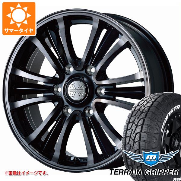 【タイヤ交換対象】ハイエース 200系用 2026年製 サマータイヤ モンスタ テレーングリッパー 215/70R16 107/105Q LT ホワイトレター バザルト エックスタイプ2 6.5-16 タイヤホイール4本セット｜タイヤマックス