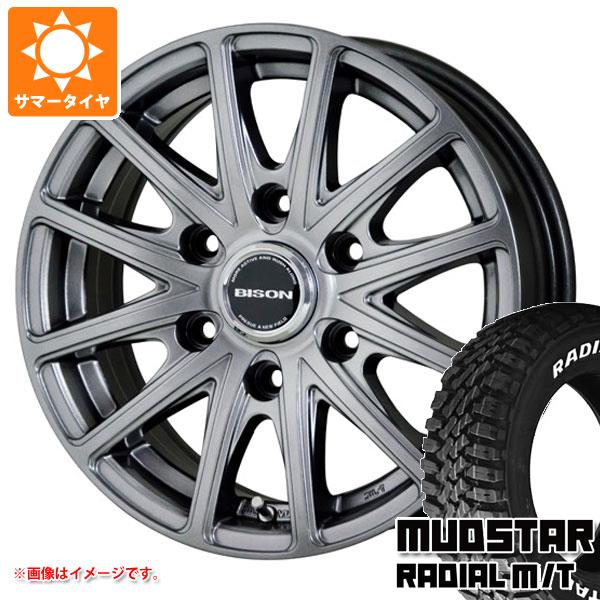 【タイヤ交換対象】NV350キャラバン E26用 サマータイヤ マッドスター ラジアル M/T 195/80R15 107/105N LT ホワイトレター バイソン BN-01 6.0-15 タイヤホイール4本セット｜タイヤマックス