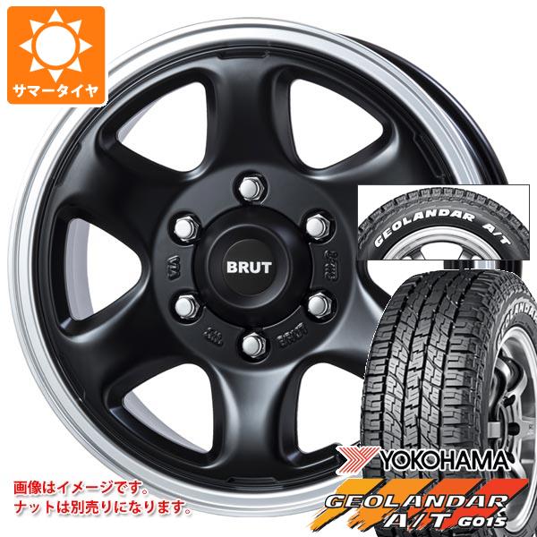 【タイヤ交換対象】トヨタ ハイエース 200系用 2026年製 サマータイヤ ヨコハマ ジオランダー A/T G015 215/65R16C 109/107S ホワイトレター ブルート BR-44 6.5-16 タイヤホイール4本セット