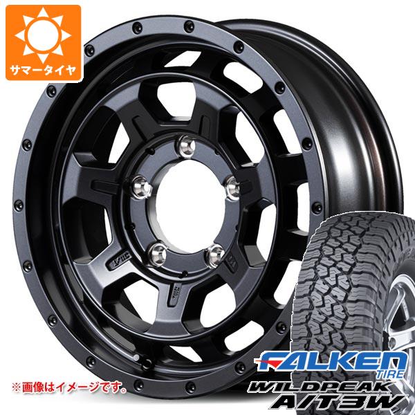 【タイヤ交換対象】5本セット スズキ ジムニー JB64W用 サマータイヤ ファルケン ワイルドピーク A/T3W LT225/75R16 115/112Q ナイトロパワー M7 ファランクス 5.5-16 タイヤホイール5本セット